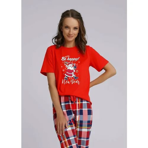 Пижама CLEVER, размер 46, красный, синий