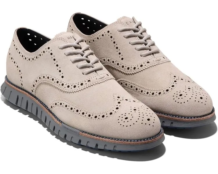 Оксфорды Cole Haan Zerogrand Remastered Wingtip Unlined, цвет Dove/Blue Wing Teal/Tornado