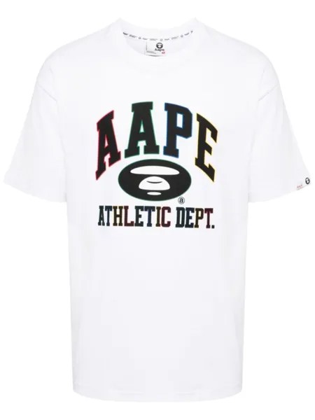 Футболка с логотипом AAPE BY *A BATHING APE, белый