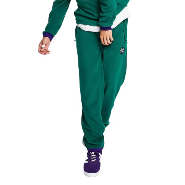 Джоггеры Adidas Originals Wander Hour Fleece Pant, темно-зеленый