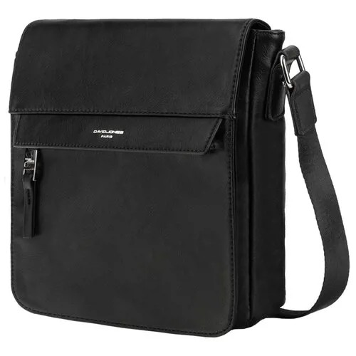 Стильная, влагозащитная, надежная и практичная мужская сумка из экокожи David Jones 696603K/BLACK