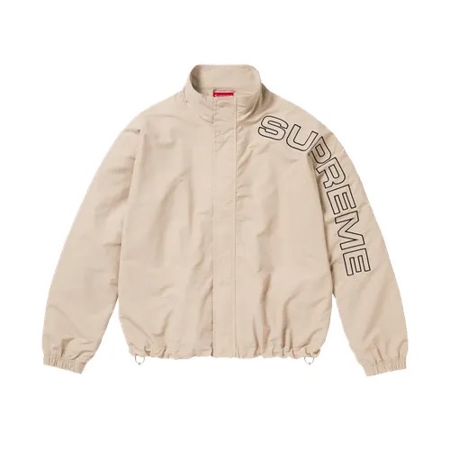 Куртка спортивная Supreme Spellout Embroidered Track, размер M, молочный