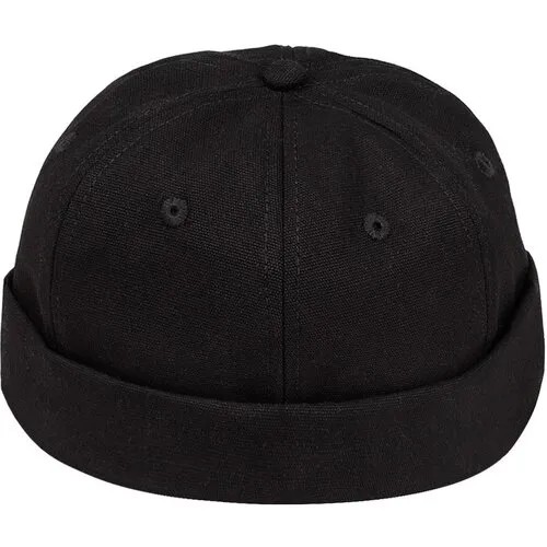Бейсболка без козырька / Street Caps / K2101 Докер хлопковая кепка без козырька / чёрный / (One size)