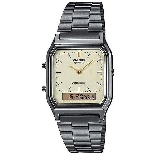 Наручные часы CASIO Vintage, серебряный, черный