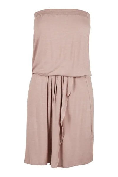 Платье-Бандо с разрезом спереди Urban Classics, розовый