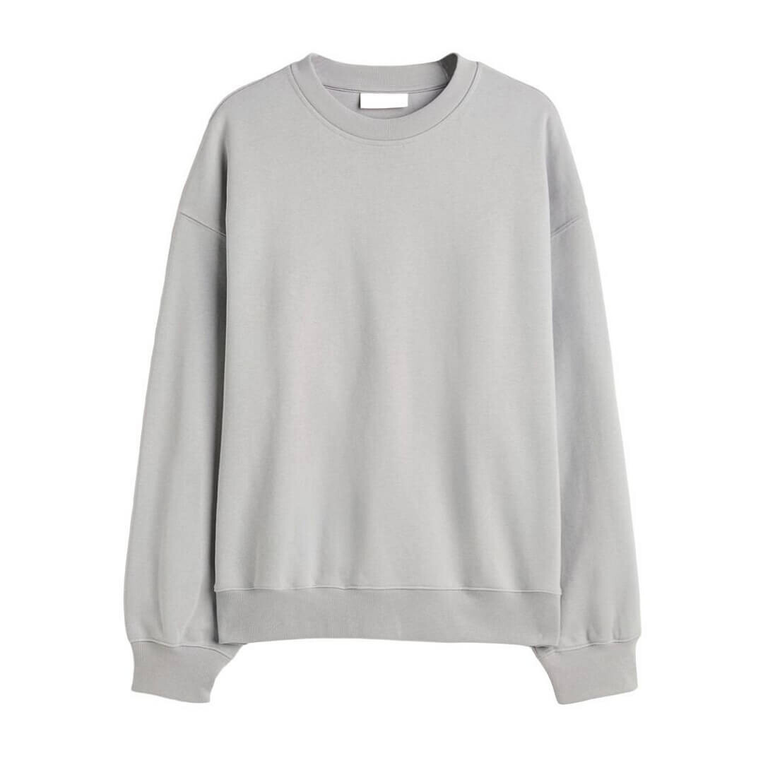 Свитшот H&M Oversized Fit Cotton, серый