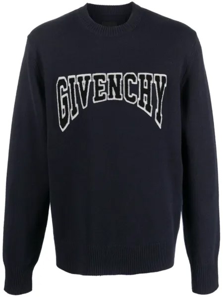 Givenchy джемпер с нашивкой-логотипом, синий