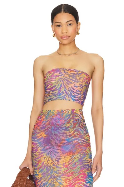 Топ h:ours Santana Crop, цвет Multi Facade Zebra