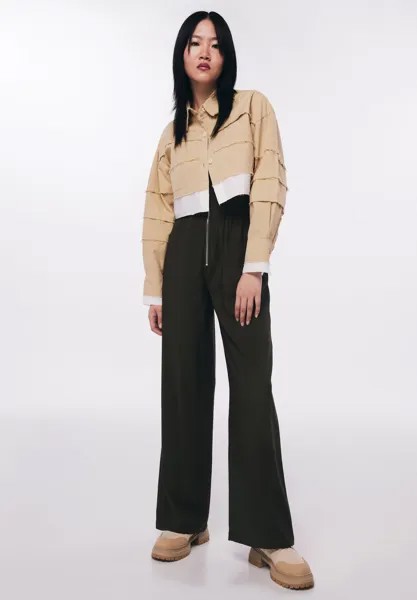 Рубашка COLORBLOCK CROP Twist, коричневый