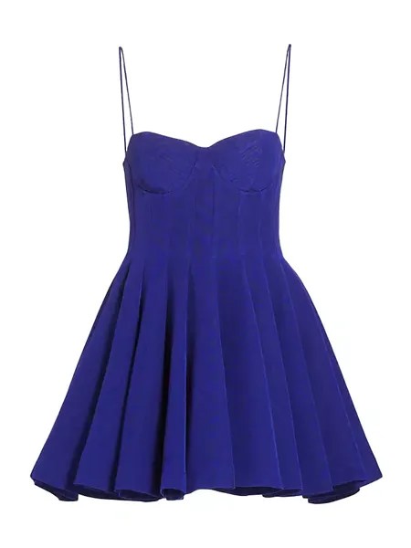 Корсетное мини-платье без рукавов Adara Alice + Olivia, цвет azure
