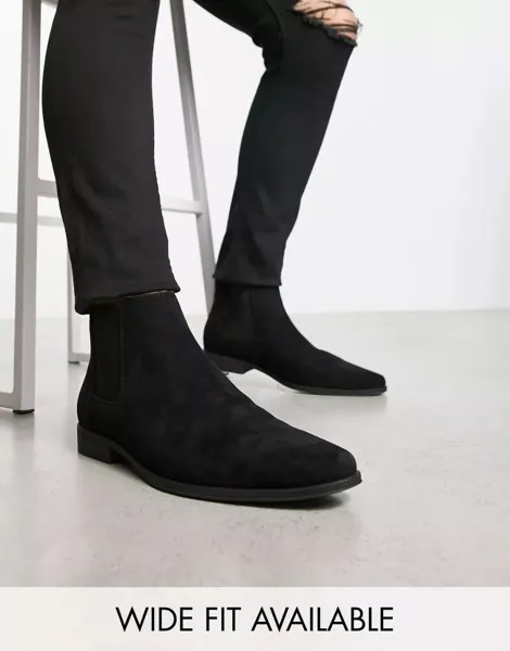 Черные замшевые ботинки челси ASOS