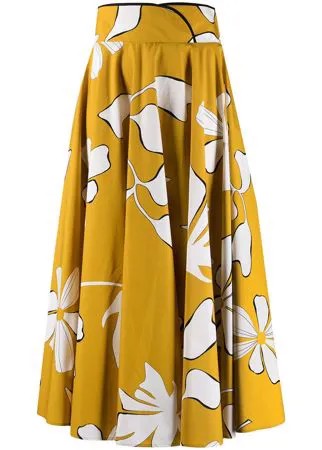 Gentry Portofino юбка миди А-силуэта с цветочным принтом