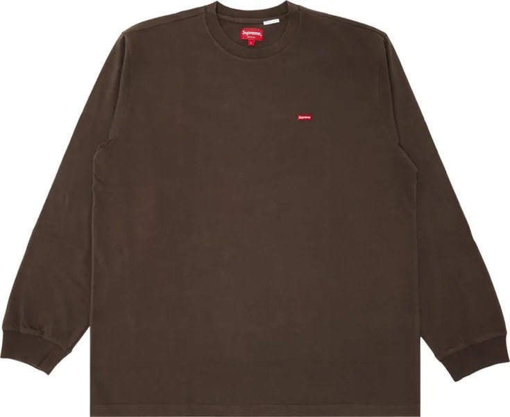 Лонгслив Supreme Small Box Long-Sleeve Tee 'Brown', коричневый