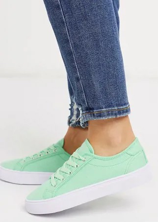 Лаймово-зеленые кроссовки для широкой стопы ASOS DESIGN Dizzy-Зеленый