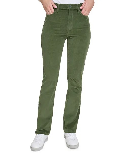Женские вельветовые брюки с высокой посадкой Calvin Klein Jeans, зеленый