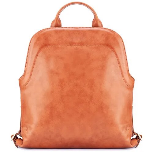 Рюкзак Кожинка, фактура матовая, оранжевый, коричневый