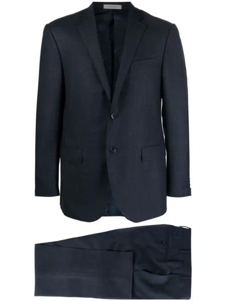 Corneliani шерстяной костюм с однобортным пиджаком, синий