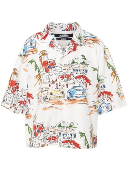 Jacquemus рубашка La Chemise Casaco, белый