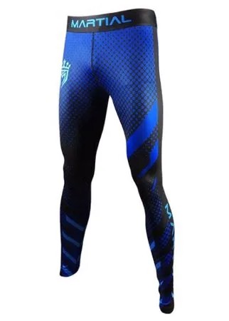 Компрессионные штаны Athletic pro. blue fitness MSP-145 S