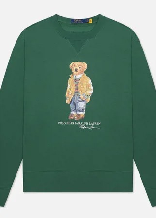 Мужская толстовка Polo Ralph Lauren The Iconic Bear Magic Fleece, цвет зелёный, размер M