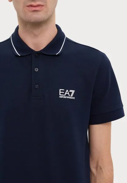 Поло EA7 Emporio Armani, темно-синий