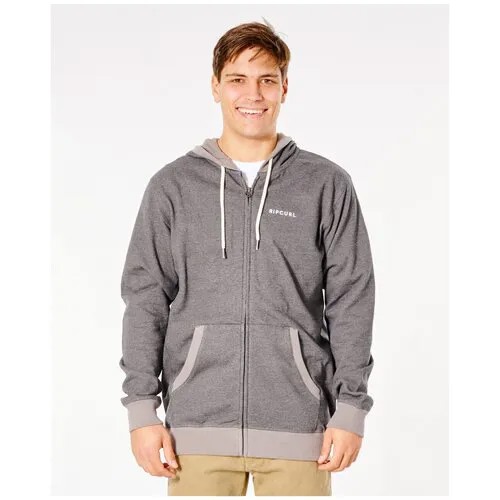 Толстовка Rip Curl CORE ZIP THROUGH, Пол Мужской, цвет 0085 GREY MARLE, размер M