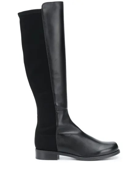 Stuart Weitzman сапоги с контрастными вставками, черный