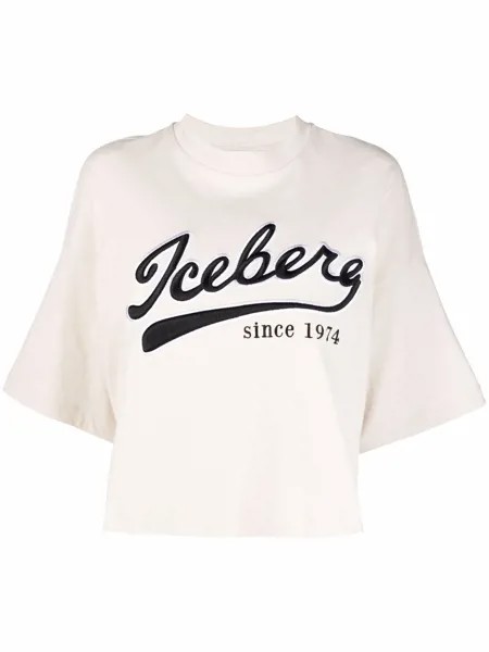 Iceberg boxy logo-embroidered T-shirt