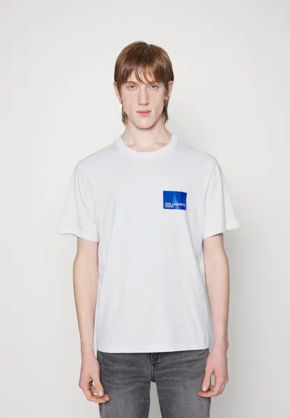 Футболка с принтом REGULAR SHORT SLEEVE LOGO Karl Lagerfeld, белый