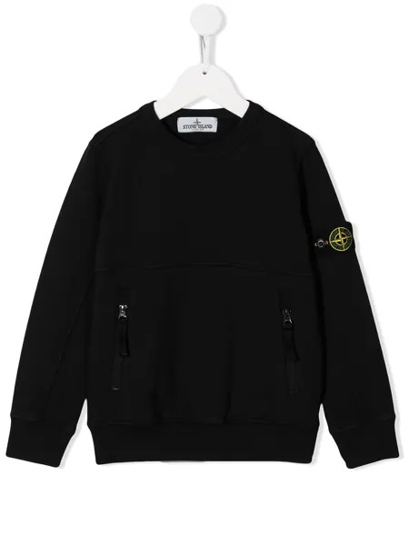 Stone Island Junior толстовка с нашивкой-логотипом