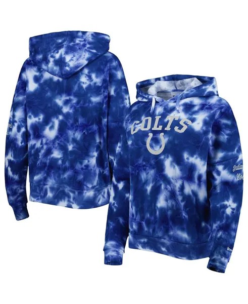 Женский флисовый пуловер с капюшоном Royal Indianapolis Colts Cloud Dye New Era