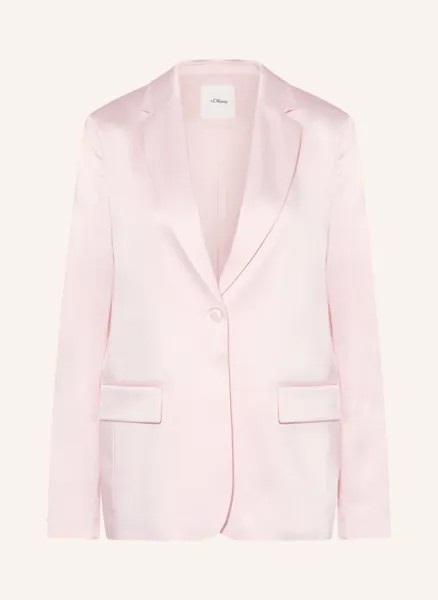 Атласный пиджак S.Oliver Black Label, розовый