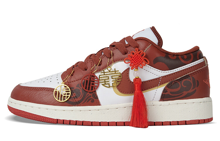 Кроссовки Air Jordan 1 Vintage Basketball Shoes Women's Low-top Red/White, красный