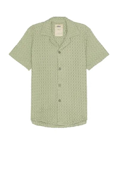 Рубашка OAS Dusty Green Cuba Waffle, зеленый