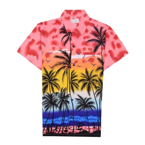 Рубашка Happy Bay The palms classic hawaiian, разноцветный
