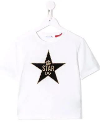 Dolce & Gabbana Kids футболка Millennials Star с нашивкой