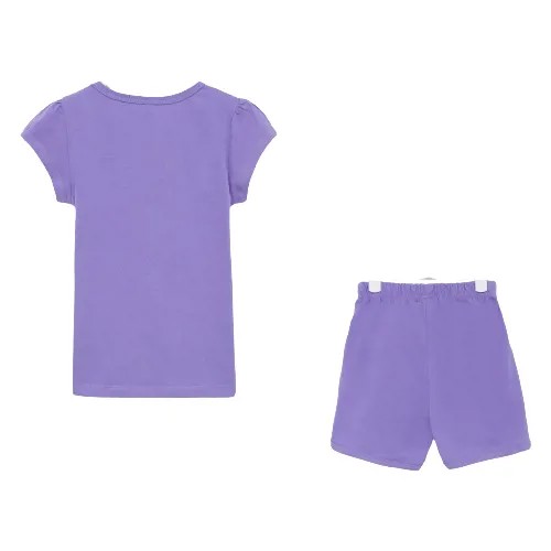 Комплект для девочки (футболка/шорты), цвет сиреневый, рост 116