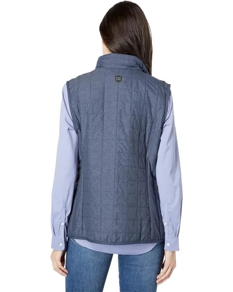 Утепленный жилет Cutter & Buck Rainier Primaloft Eco Full Zip Vest, цвет Anthracite Melange
