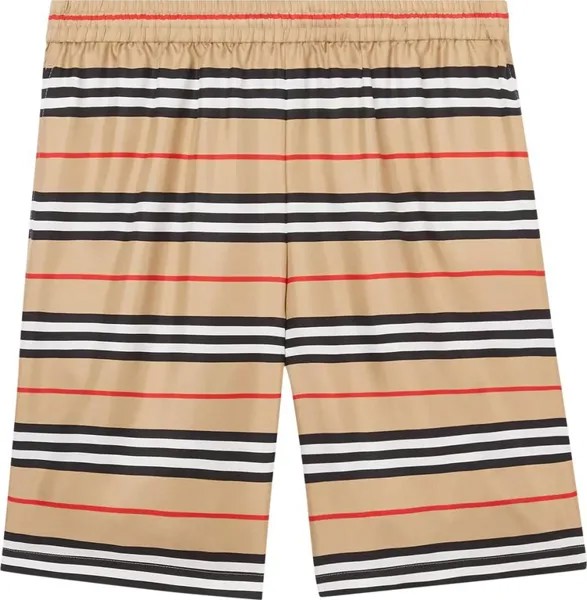 Футболка Supreme x Burberry Icon Stripe Silk Twill Shorts (Burberry Exclusive) 'Archive Beige', загар
