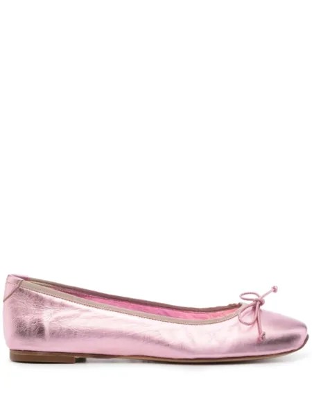 Casadei балетки с эффектом металлик, розовый