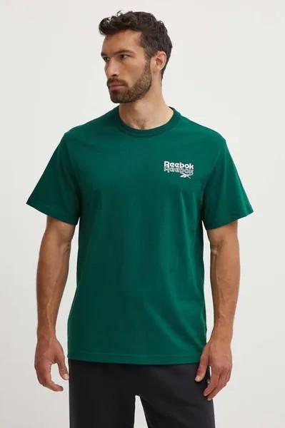 Хлопковая футболка Brand Proud Reebok, зеленый