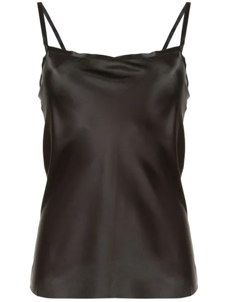 Атласный топ на бретелях Bleary Ann Demeulemeester, черный