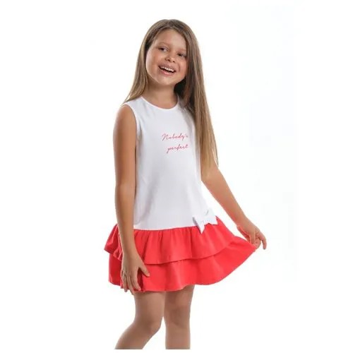 Платье Mini Maxi, хлопок, размер 92, коралловый