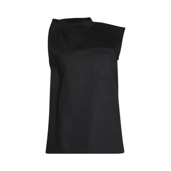 Пуловер Sacai Jersey Pullover, черный