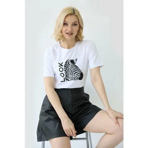 Футболка Looklikecat, размер 44, белый