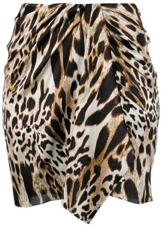 Alexandre Vauthier юбка мини с леопардовым принтом