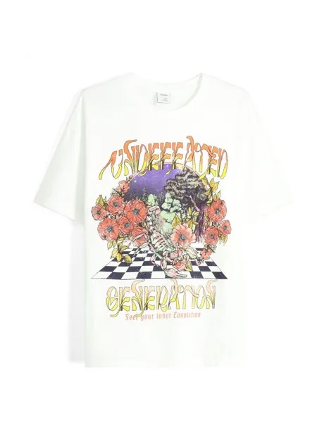 Футболка Bershka, белый