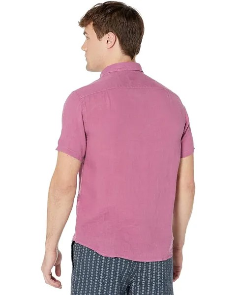 Рубашка SERGE BLANCO Short Sleeve Linen Shirt, фуксия