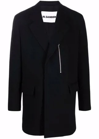 Jil Sander пальто с карманом на молнии