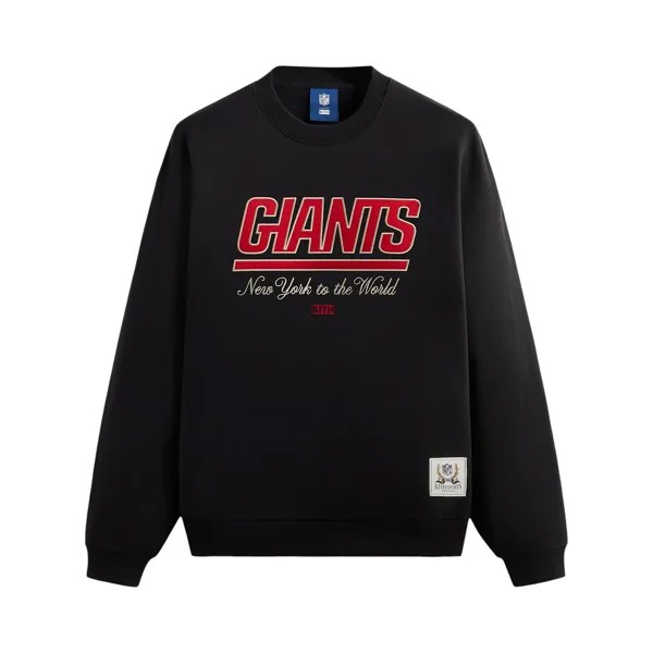 Kith For The NFL: винтажный черный свитер с круглым вырезом Giants Nelson